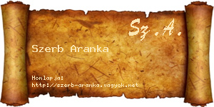Szerb Aranka névjegykártya